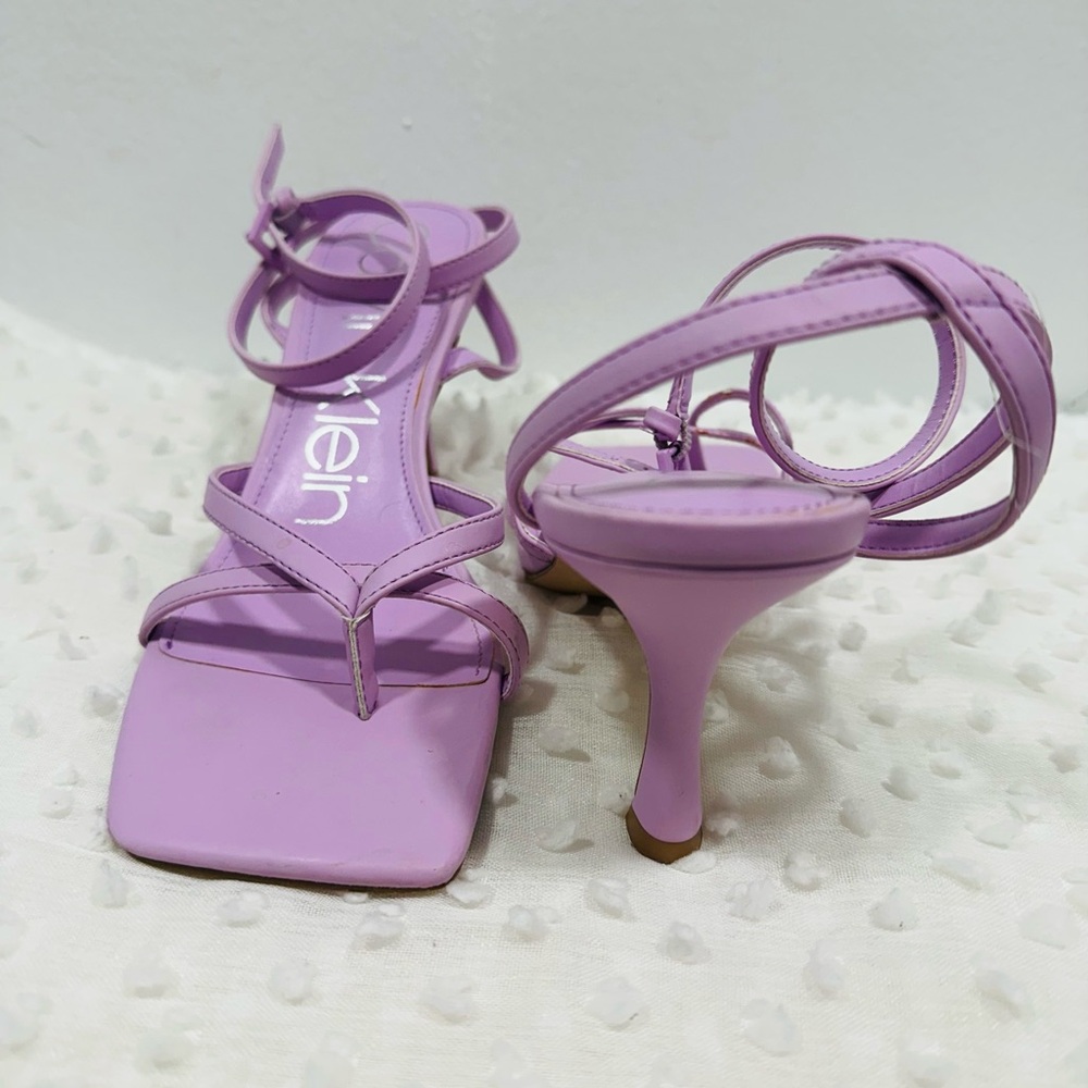 Calvin Klein Lavender Strappy Heels - Picture 4 of 7